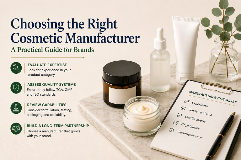 How to Choose a Cosmetic Contract Manufacturer in Australia
